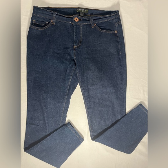Forever 21 Plus Size Denim Jeans Pants - Size 12 Short - Dark Blue - Women’s - Picture 4 of 9